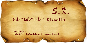 Sétáló Klaudia névjegykártya